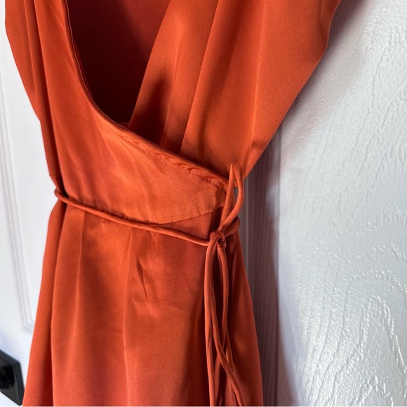 Motel Rocks Rust Wrap Mini Dress - Picture 2 of 4